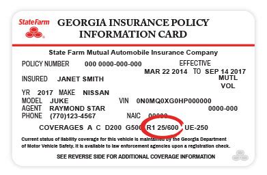 state farm insurance id card